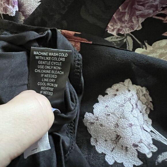 Torrid Dress Womens Plus Size 26 Black Floral Event Flowy Maxi Cottagecore Party - Picture 10 of 16